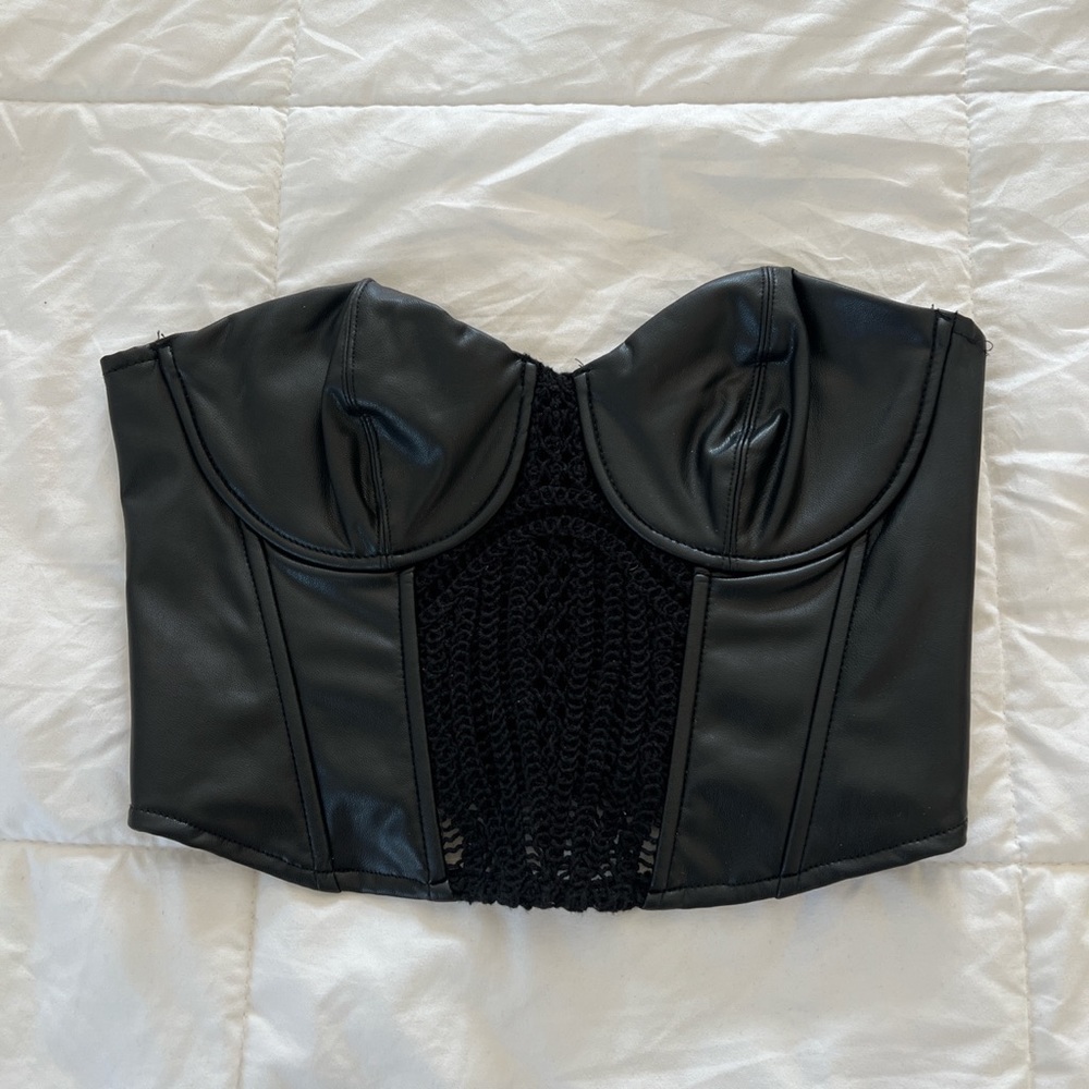 Zara Black Laced Corset Top